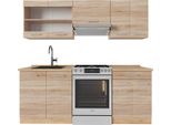 Vicco Cucina Componibile R-Line, 200 Cm , Pl Rovere, Rovere Sonoma/Goldkraft