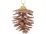 Ornamento Natalizio Clayre & Eef Pigna Ø 5X7 Cm Plastica Marrone