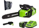 Motosega Senza Spazzole Greenworks, Alimentazione A Batteria Da 40 V, Lunghezza Catena 16 Pollici, 16 Pollici, Una Batteria