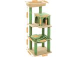 Torre Per Gatti Cactus, Design Spazioso A 6 Livelli, Ideale Per 4 Gatti, AMT0110GN-M