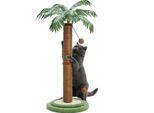 Graffiatoio Per Gatti, Altezza 85 Cm, Materiale Sisal Resistente, AMT0219BN, M