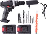 Trapano A Percussione A Batteria, Velocità Massima 1350 Giri/Min, 25 Livelli Di Coppia, Nero