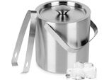 Contenitore Termico Per Cubetti Di Ghiaccio In Acciaio, Contenitore Termico Per Cubetti Di Ghiaccio + Pinza