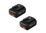 Batteria Agli Ioni Di Litio Per Bosch 18V, Capacità 6000Mah, , 2 Pezzi Da 6,0Ah