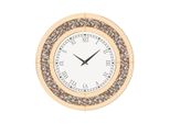 Orologio Da Parete, Elegante Design Rotondo, Movimento Al Quarzo Silenzioso, Colore Fulvo, 60 Cm (24 Pollici)