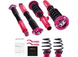 Coilover Per Bmw E46, Smorzamento Regolabile A 24 Stadi, Comfort Migliorato, Rosso