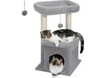 Albero Per Gatti, Accogliente Condo, Graffiatoio In Sisal Naturale, AMT0179GY, M