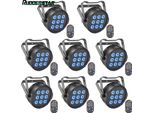 Illuminazione Scenica Rgbw, Potenza 54W, 9 Led, 8PCS, Spina Ue