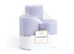 Nohel Garden Candle Classic Glass Lavender D6X7,5/10/12,5Cm 3Pcs