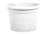Vaso Da Giardino Nohel Cilindro In Plastica Bianca D50X35Cm