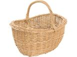 Cestino Da Giardino Nohel In Vimini Arrotondato Naturale 43X33X26Cm
