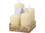 Candele Dell'avvento Nohel Garden Tiered Opaco D4X6/7/8/9Cm 4Pz