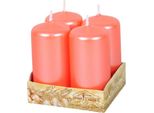 Nohel Garden Candela Dell'avvento Perla D4X8Cm 4Pz