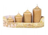 Candele Dell'avvento Nohel Garden Pegas D4,5X5,7,9,11Cm 4Pcs