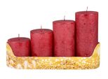 Nohel Giardino Candele Dell'avvento Rustico Metallo Rustico D5X6/8/10/12Cm 4Pcs