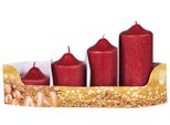 Candele Dell'avvento Nohel Garden Pegas D4,5X5,7,9,11Cm 4Pcs