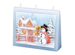 Nohel Garden Candle Snowman Envelope Decorato Intagliato Profumato 13X11X4Cm