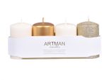 Nohel Garden Candela Dell'avvento War Mix D6X10Cm 4Pcs