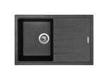 Lavelli Lavelli Best 780 Nero - Metalblack Lavello In Granito Con Sifone + Sifone