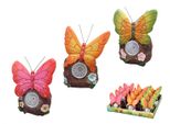 Farfalla Da Giardino Nohel In Poliresina Solare 10X7X11Cm