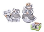 Tartaruga Da Giardino Nohel / Gufo Con Bambini Solare 16X10X16Cm
