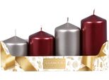 Candele Dell'avvento Nohel Garden Tiered Mix Metallo Lucido D5X6/7,5/9/10,5Cm