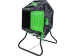Bidone Per Il Compost Da 70 L, Facile Accesso Laterale, Nero Verde