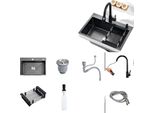 Lavello Da Cucina In Acciaio Inox, Con Scolapiatti E Dispenser Di Sapone, Blu