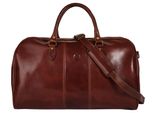 Reisetasche PikÉ "Calabria Grande", Gr. B/H/T: 53Cm X 40Cm X 23Cm Onesize, Braun, Leder, Beschichtet, GläNzend, Taschen Reisetasche, Echt Leder, Made In Italy