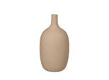 Blomus Vase Ceola , Cappuccino , Keramik , bauchig , 21.0 cm , Dekoration, Vasen, Keramikvasen
