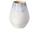 Costa Nova Vase , Hellblau, Weiß , Keramik , oval , 19.6 cm , Handmade in Europe , handgemacht , Dekoration, Vasen, Keramikvasen