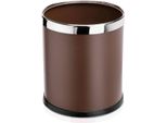 Cestino Per La Carta / Cestino Per Hotel, Ø 22 Cm, Nero O Marrone Selezionabile : Cestino Per La Carta, Ø 22 Cm, Marrone, Versione Verniciata A Polvere: Cestino Per La Carta, Ø 22 Cm, Marrone