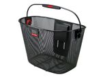 Klickfix 0387KLIK Cestino Anteriore Per Bicicletta Unilux 35X25X26Cm, A Maglie Strette, Nero