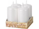Candela Dell'avvento Nohel Garden Metallizzata Lucida D4X8Cm 4Pz