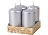 Candela Dell'avvento Nohel Garden Metallizzata Lucida D4X6Cm 4Pz