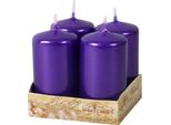 Candela Dell'avvento Nohel Garden Metallizzata Lucida D4X8Cm 4Pz