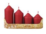 Nohel Garden Candele Dell'avvento Tiered Metallo Opaco D5X7/8/10/12Cm 4Pcs