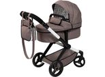 Kombi-Puppenwagen BAYER Xeo, braun, braun, Puppenwagen, KinderB:37cm H:73cm T:68cm, Kunststoff, Stoff, Metall, B:37cm H:73cm T:68cm