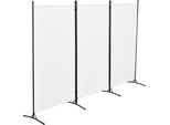 Divisorio Per Ambienti Teruel 3 Pezzi 260X176 Cm Schermo Divisorio 3 Pezzi Schermo Divisorio Privacy Muro Muro Spagnolo Bianco