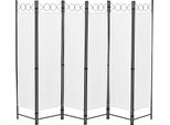 Parete Divisoria Saragozza 6 Pezzi 240X171 Cm Parete Divisoria 6 Pezzi Parete Divisoria Privacy Parete Spagnola Bianco
