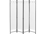 Parete Divisoria Saragozza 4 Pezzi 160X171 Cm Parete Divisoria 4 Pezzi Privacy Parete Divisoria Spagnola Bianco