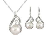 Collana Collana Di Strass Collana Di Perle Set Di Gioielli Orecchini Perle Gioielli Da Sposa