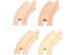 Bigjigs Rail Binario Corto Rotondo 10 Cm 4 Pz