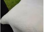 Vero Montone Merino Tedesco Bianco Naturale E Nero/Marrone Scuro Denso L -XXL 100-110 Cm X 50-60 Cm Bianco Naturale