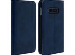 Avizar, Flip Cover Portafoglio, Custodia Flip In Ecopelle Per Samsung Galaxy S10E, Blu Scuro