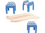 Bigjigs Rail Set Di Binari In Legno Costruzione Di Ponti