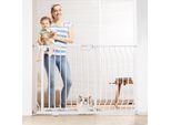 Vevor Cancello Di Sicurezza Per Porte, Cancello A Barriera Per Scale, Gamma Di Larghezza 749-1229 Mm Cancello Per Bambini, Cancello Per Animali Domestici, Cancello Per Scale, Cancello Girevole Bifacciale Altezza 762 Mm, Cancelletto Per Bambini Bianco Senza Foratura