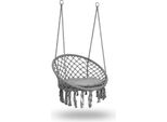 Sedia Sospesa Boho - Sedia Sospesa Da Giardino Con Cuscino, Grigio
