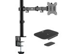 Supporto Da Tavolo Maclean Per Monitor Lcd, A Doppio Braccio, Vesa 75X75 E 100X100, 17-32", 8Kg, MC-883 + MC-929"