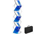Porta-Lettere, 6 Tasche, Porta-Riviste Pop-Up In Alluminio, Porta-Cataloghi Leggero, Supporto Con Borsa Per Il Trasporto Per Soggiorno, Hotel, Fiera, Esposizione, Ufficio